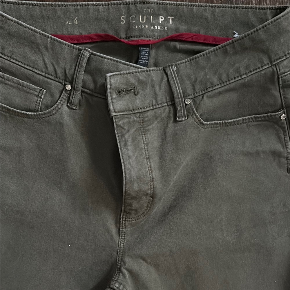 White House Black Market Green Skinny Jeans